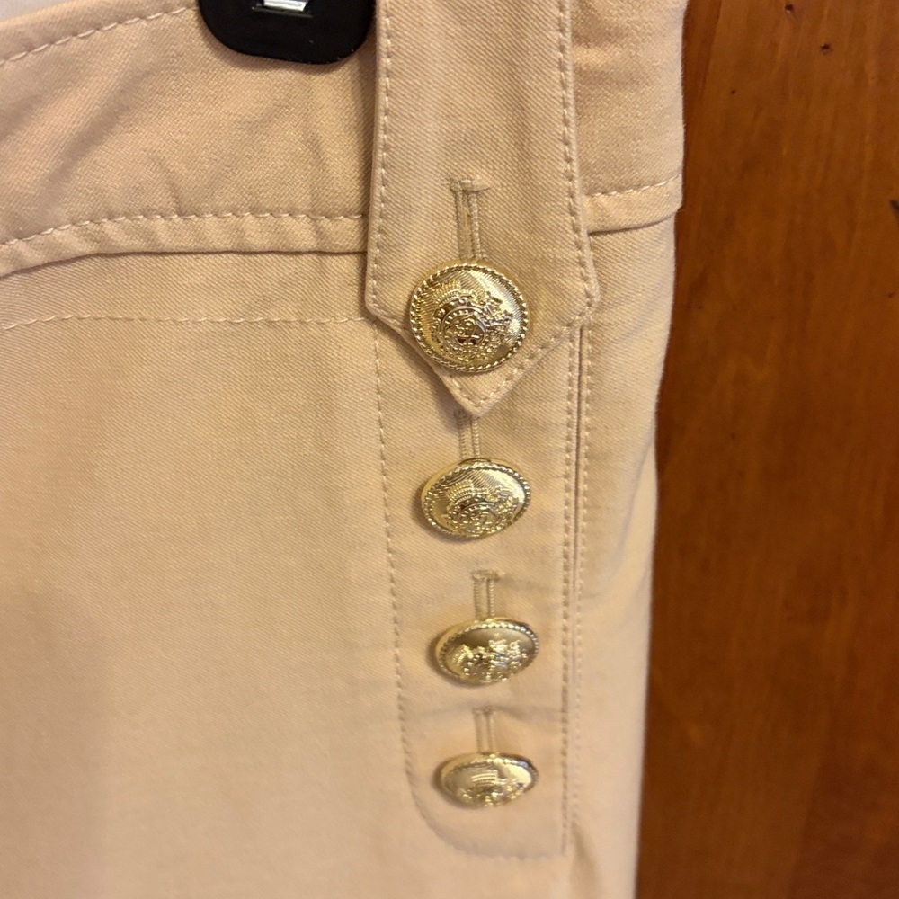 NWOT Derek Lam 10 Crosby Robyn Cream Capris - Picture 6 of 7